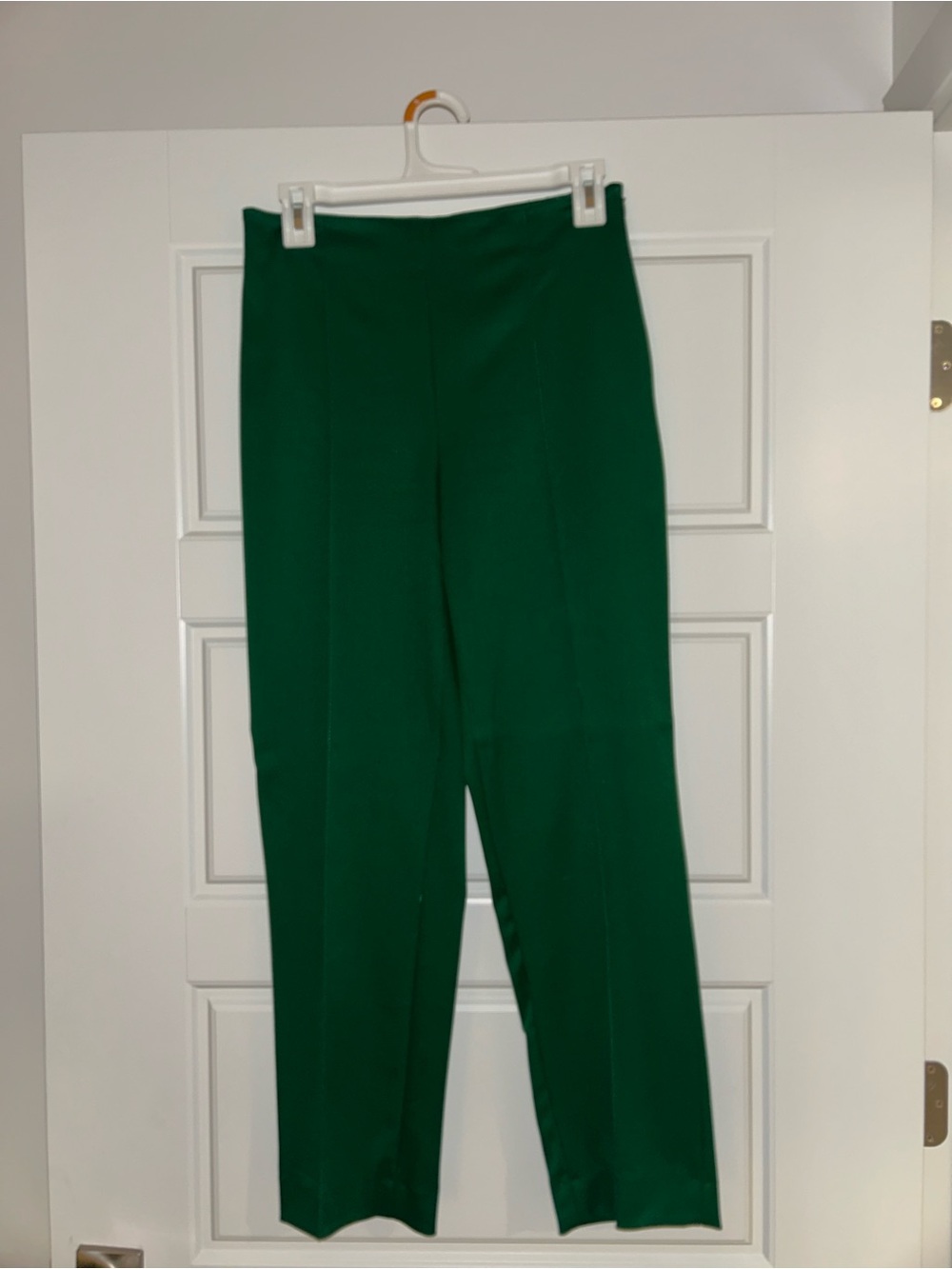 Zara Emerald Green High-Waist Straight Leg Trousers